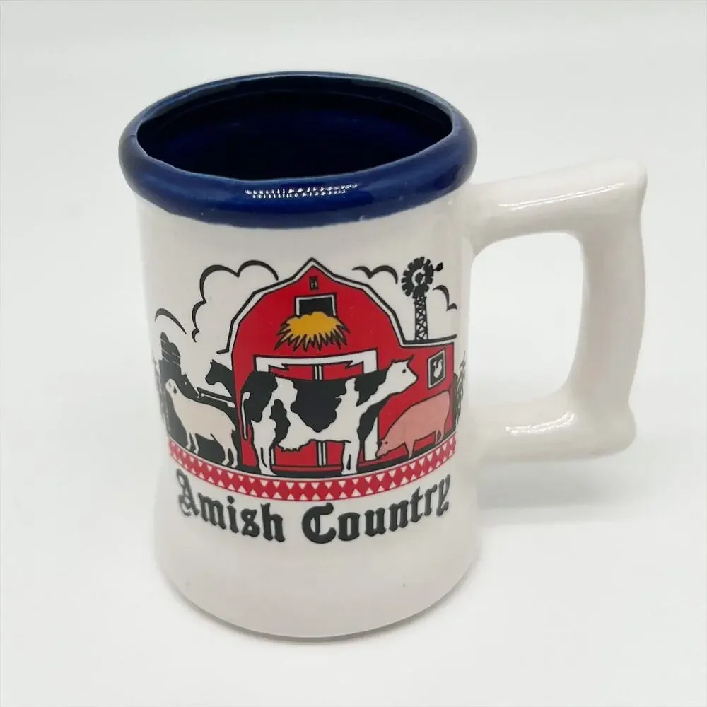 Vintage Lot of 5 Collectible State Souvenir Shot Glasses Mini Steins Barware
